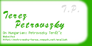 terez petrovszky business card